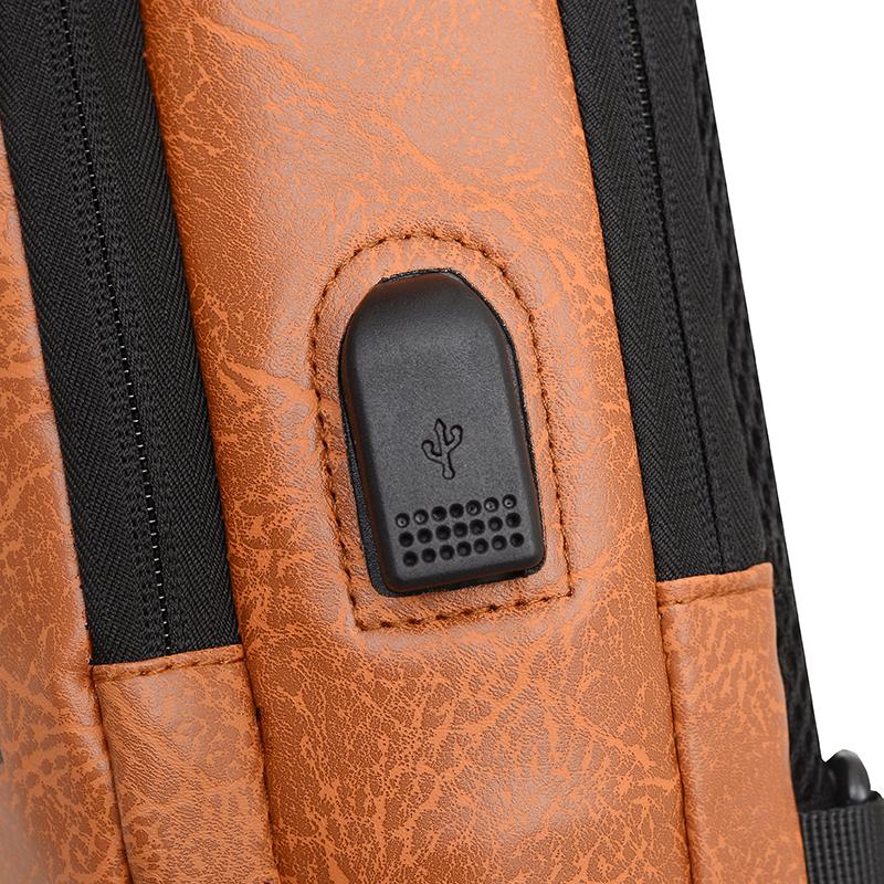 Men's Chest Bag Oxford Shoulder Crossbody Bag Waterproof USB Combination Lock Riding Bag