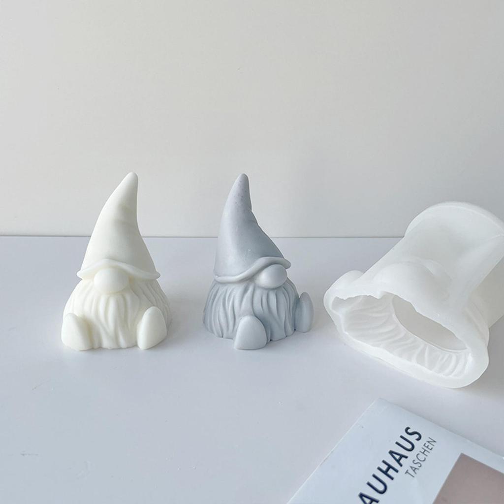 3D Dwarf Scented Candle Silicone Mold DIY Epoxy Resin Plaster Gnome Ornament Mould Handmade Soap Candle Making Supplies