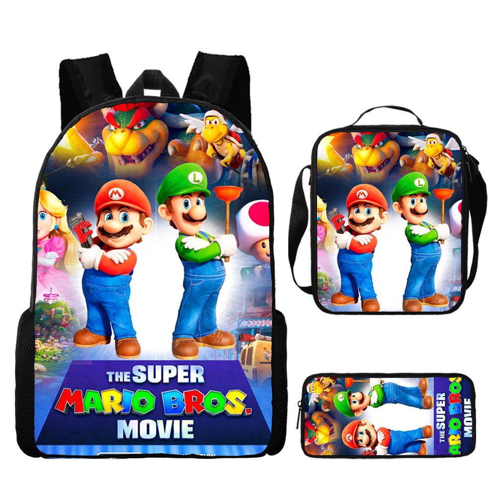 Mario, Primary And Secondary School Schoolbag, Children'S Backpack, Cartoon Satchel.