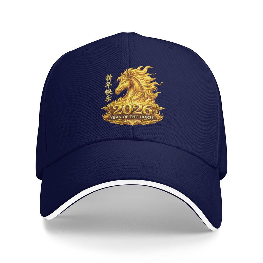 Chinese New Year 2026 Year of The Horse Lunar New Year 2026 Sun Baseball Cap Summer Men Design Trucker Hat Fashion Baseball Caps