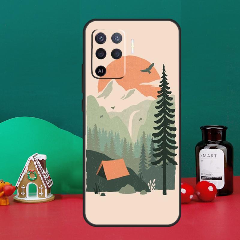 Nature Camping Art Case For Oppo A40 A60 A80 A6 A5 Pro A15 A16 A17 A57 A94 A74 A54 A76 A96 A18 A38 A58 A78 A98