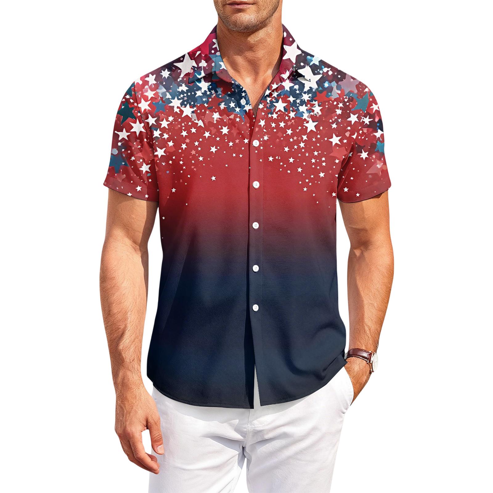 

Men s Casual Short-Sleeve Collared Shirt M