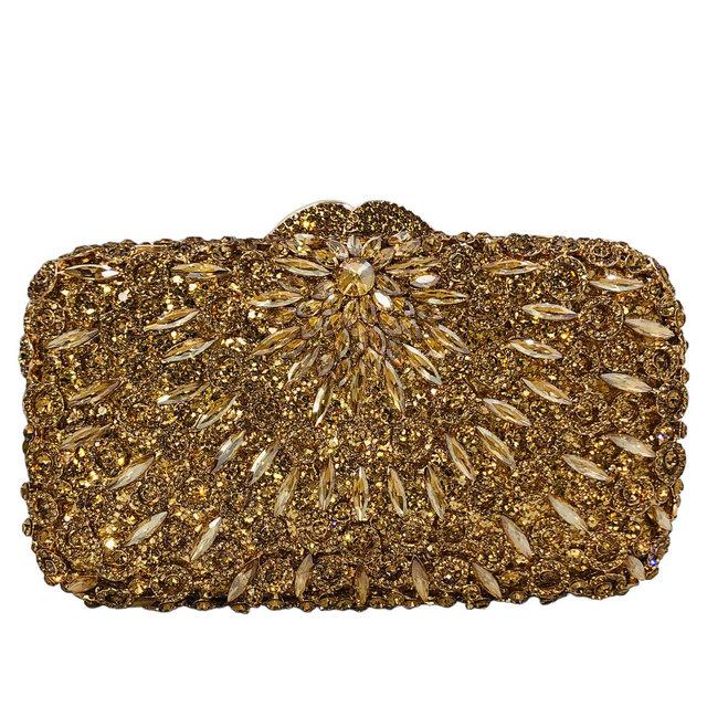 

Boutique De FGG Crystal Clutch Evening Bags for Women Formal Party Rhinestone Clutch Purses and Handbags Wedding Bridal Clutch Mini Clutch