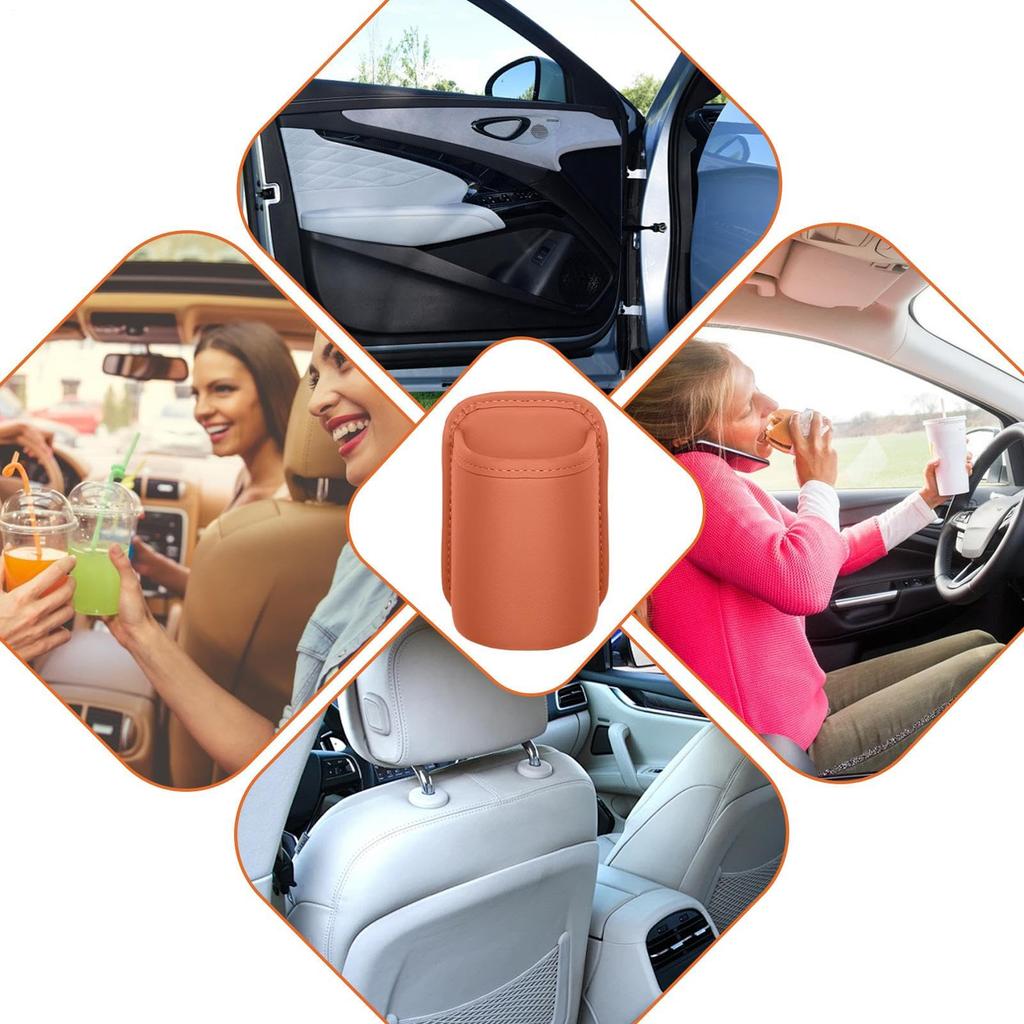 Frfik Car Cup Holder - Spill Proof Back Seat Drink Storage Holder - Elastic