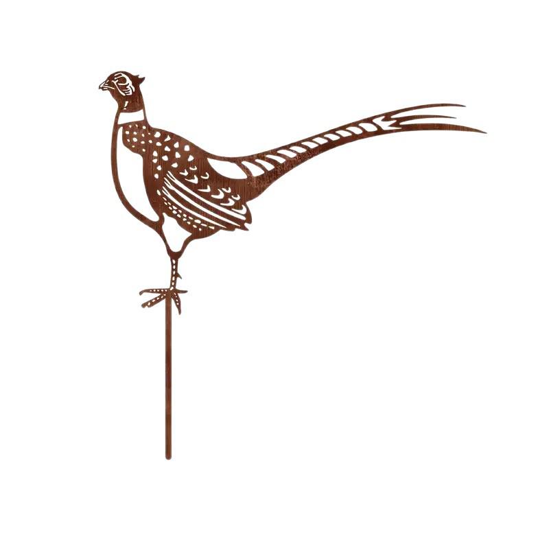 Outdoor Pheasant Metal Silhouette Garden Decoration