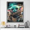 Disney Diamond Painting Baby Yoda Starry Sky Art Painting Rhinestone 5D Mosaic DIY Cross Stitch Gift Home Decoration