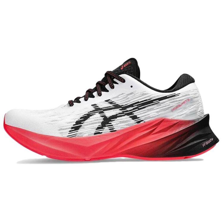 Asics Novablast 3 White Black Electric Red 1011B458-104