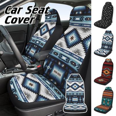 Ethnic Style Printed Car Seat Cover Elastic Breathable Bohemian Retro Universal Car Front Seat Covers Auto Interior Supplies