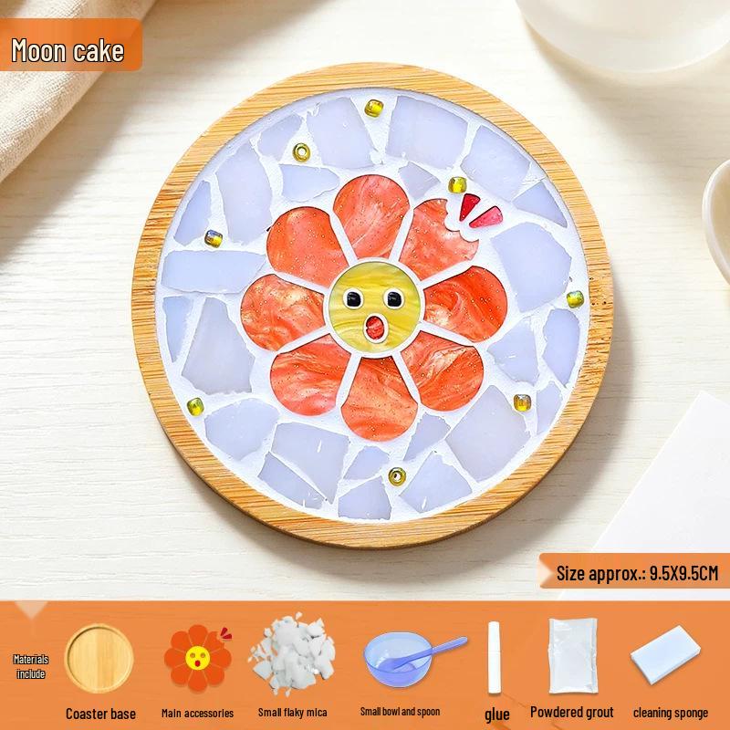 Mosaic Coaster DIY Kit: Creative Handmade Collage Art Set