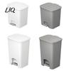 Double Open Lid Wastebasket Pedal Trash Can, with Dual-mode Lid, Easy Access Garbage Modern Bathroom Waste Can Odor-proof Slim Solid Color Basket, for