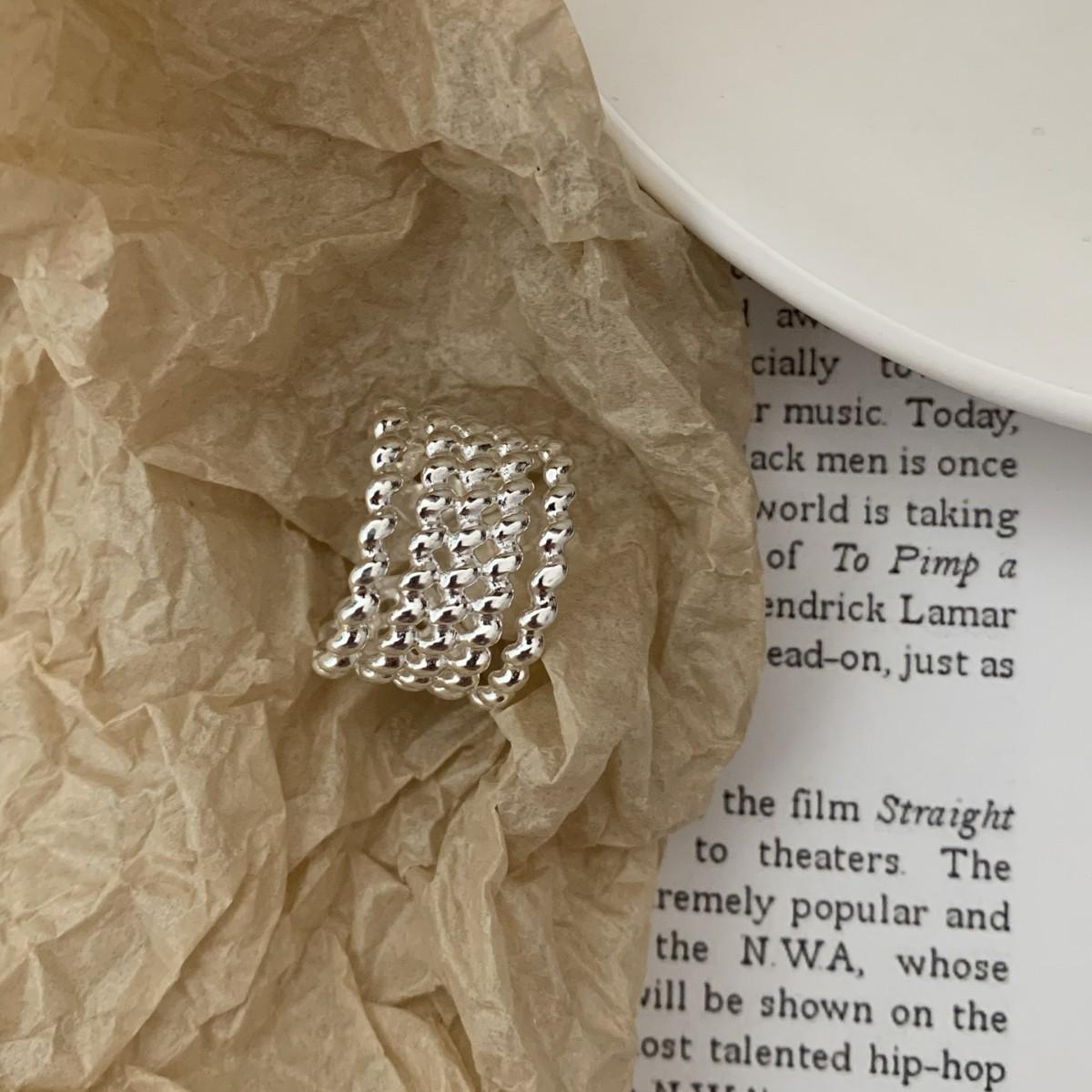 Twisted Geometric Wide Band Adjustable Ring for Women - Elegant, Unique, Index Finger Trendy Style One Size