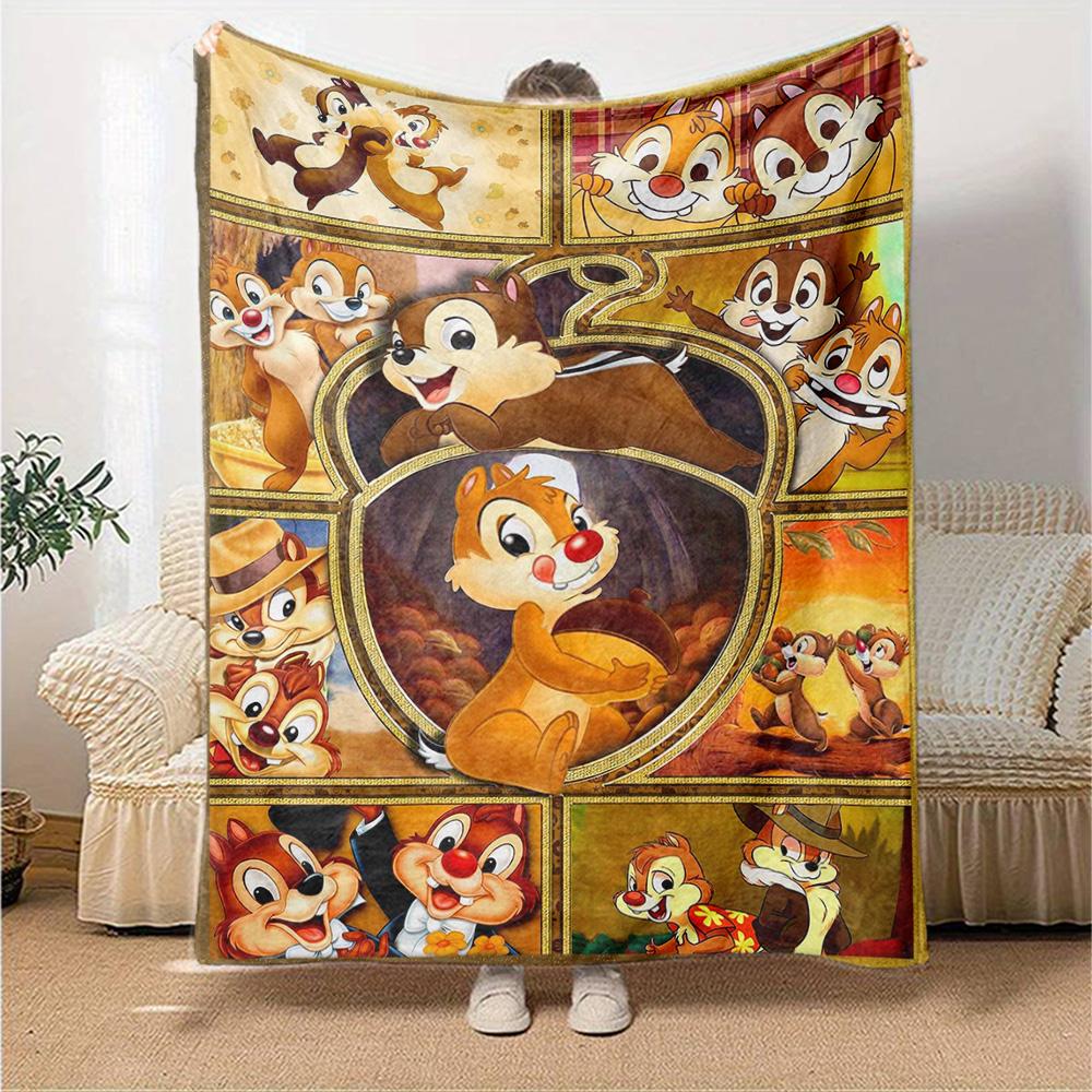 Chip Dale Adventures Flannel Blanket Super Soft Warm Cozy Blanket For Sofa Bed Office Travel Allseason Home Decor Gift
