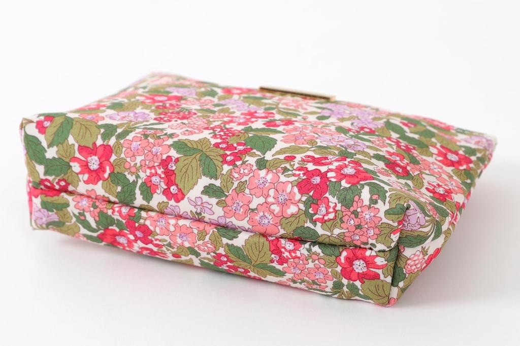 DDintex FLORET LONDON BASIC Pouch, Hedgerow Rumble, Red, 15 X 10.5 X 4.5cm [Liberty Print]