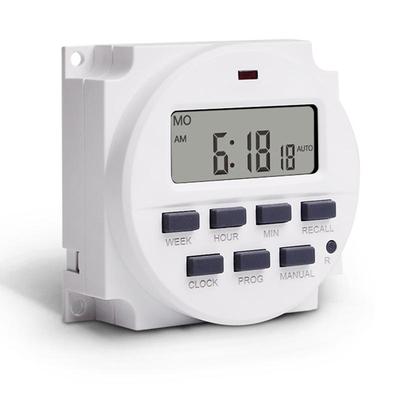 DC 12V 24V 110V 120V 220V 230V Volt Çıkış Dijital 7 Haftalık Programlanabilir Zamanlayıcı Anahtarı Zaman Rölesi Kontrolü