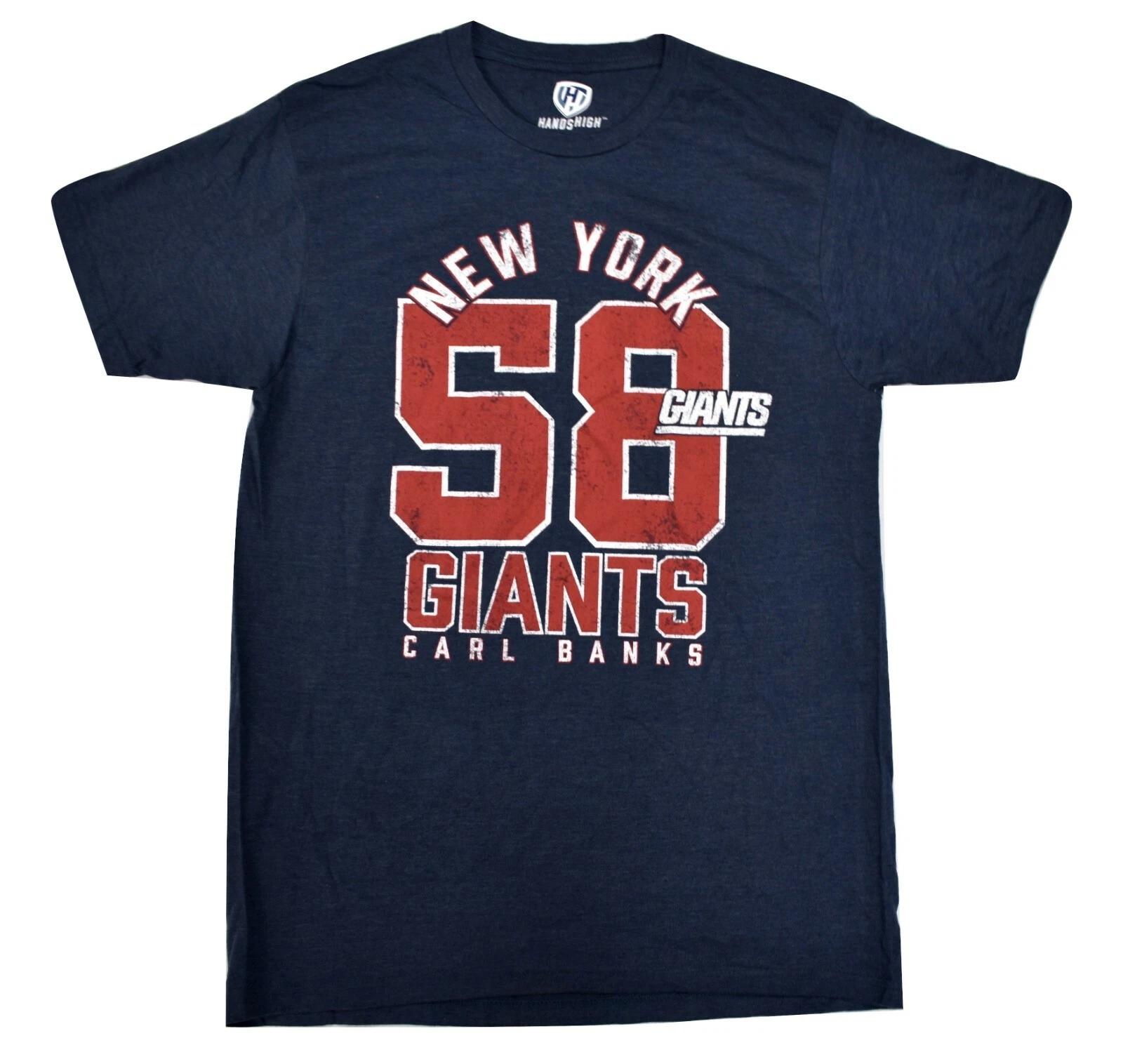 

Hands High NFL Mens New York Giants Carl Banks Shirt New S 3XL