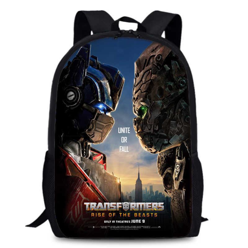 Transformers One 15-inch Durable Polyester Backpack For Students Unisex School Bag