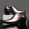 Men High Heels Silver Derby Wedding Dress Dance Business Gold Elevator Shoes Height Increase Tuxedo Prom Blazers Shoes Plus Size