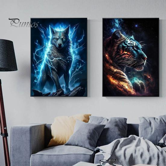 

DIY 5D алмазные художественные наборы Прирученные драконы-волки узор снятие стресса повышение уверенности мозаика полный горный хрусталь набор для вышивки крестом украшение дома