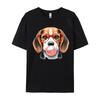 Mens TShirt Beagle Wearing Red Glasses Blowing Bubble Tshirt Unique 100 Cotton Tee Shirt Male Tshirt