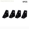 4PCS Right Triangle Wooden Corner Supports for Furniture Black White Connector Fasteners Suitable for Beds Cabinets