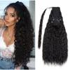 European & American Water Wave Ponytail & Clip Hair Extension Set, 20-inch, Synthetic Fiber, 6 Pieces