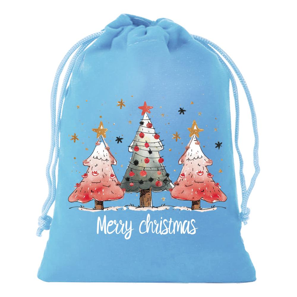8pcs Christmas Velvet Bags Drawstring Bags Gift Bags Christmas Candy Bags Drawstring Drawstring Bags