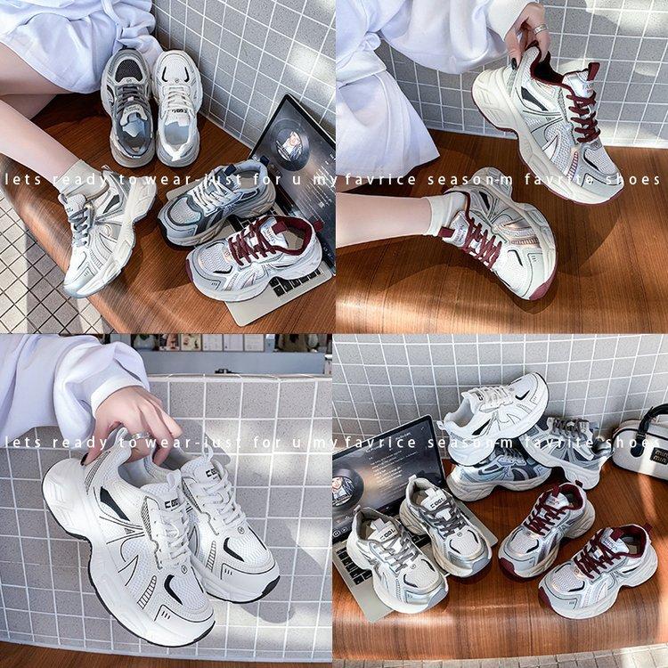 [Yushilai] College style thick-soled muffin dad shoes women's 2025 spring new fashion casual versatile single shoes