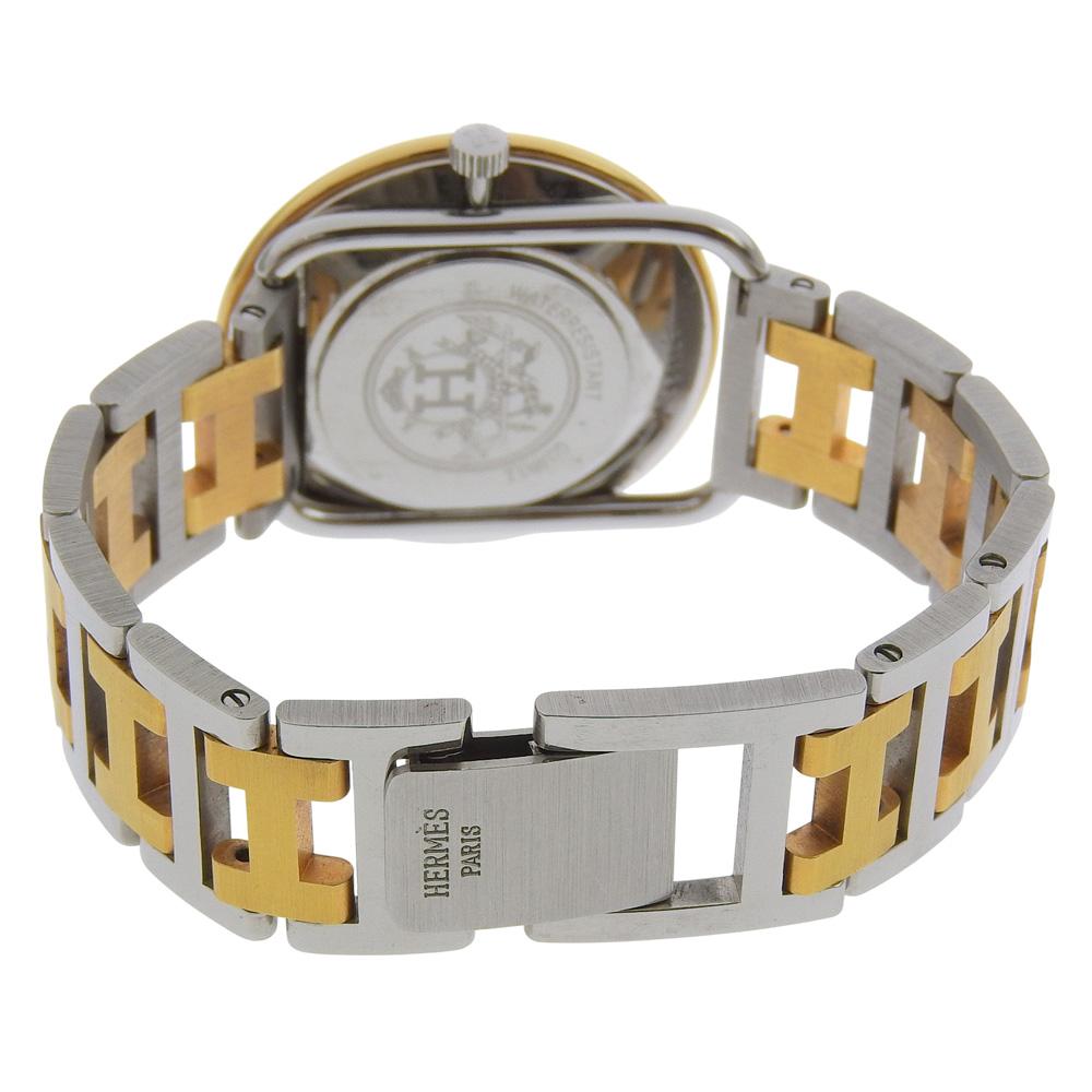 HERMES Arceau Watches Silver/gold whiteDial Stainless Steel/Plated Gold Quartz Analog display mens Used