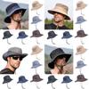 Mens Outdoor Windproof Bucket Hat With Button Brim Perfect For Fishing And Hiking
