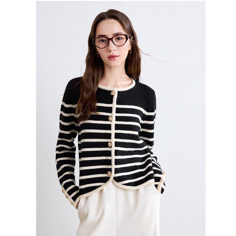 Betu Women's Striped Knit Cardigan