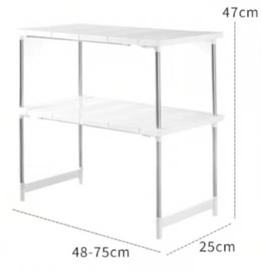 Independent Stainless Steel Microwave Oven Shelf Double Adjustable Kitchen Storage Holders Standing Type Detachable