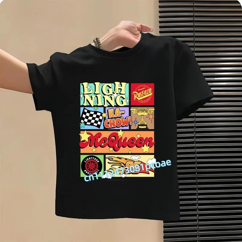 Heißer Verkauf Auto Pixar Lightning McQueen Druck Niedliche Kinder T-Shirts Mädchen Kleidung Baby Jungen Kurzarm T-Shirt Sommer Kinder Oberteile