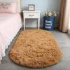 Rainbow Plush Carpet Oval Fluffy Rug For Girl Bedroom Long Pile Soft Beside Mat Large Area Rug Living Room Shaggy Kids Playroom Mat