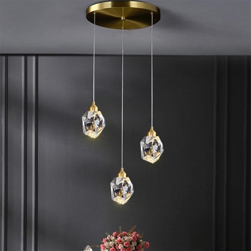 Deckenleuchte Heimdekoration Wohnzimmer Moderner Deckenleuchter Kristall Hängeleuchte Schlafzimmerlampe LED Esszimmer Küche
