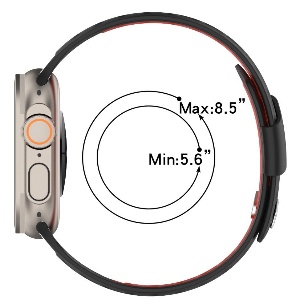 Silicone Sport Band For Apple Watch Ultra 49mm Slanted Buckle Bracelet For IWatch Series 10 46mm 9 8 7 6 5 4 SE 42mm 44mm 45mm Strap