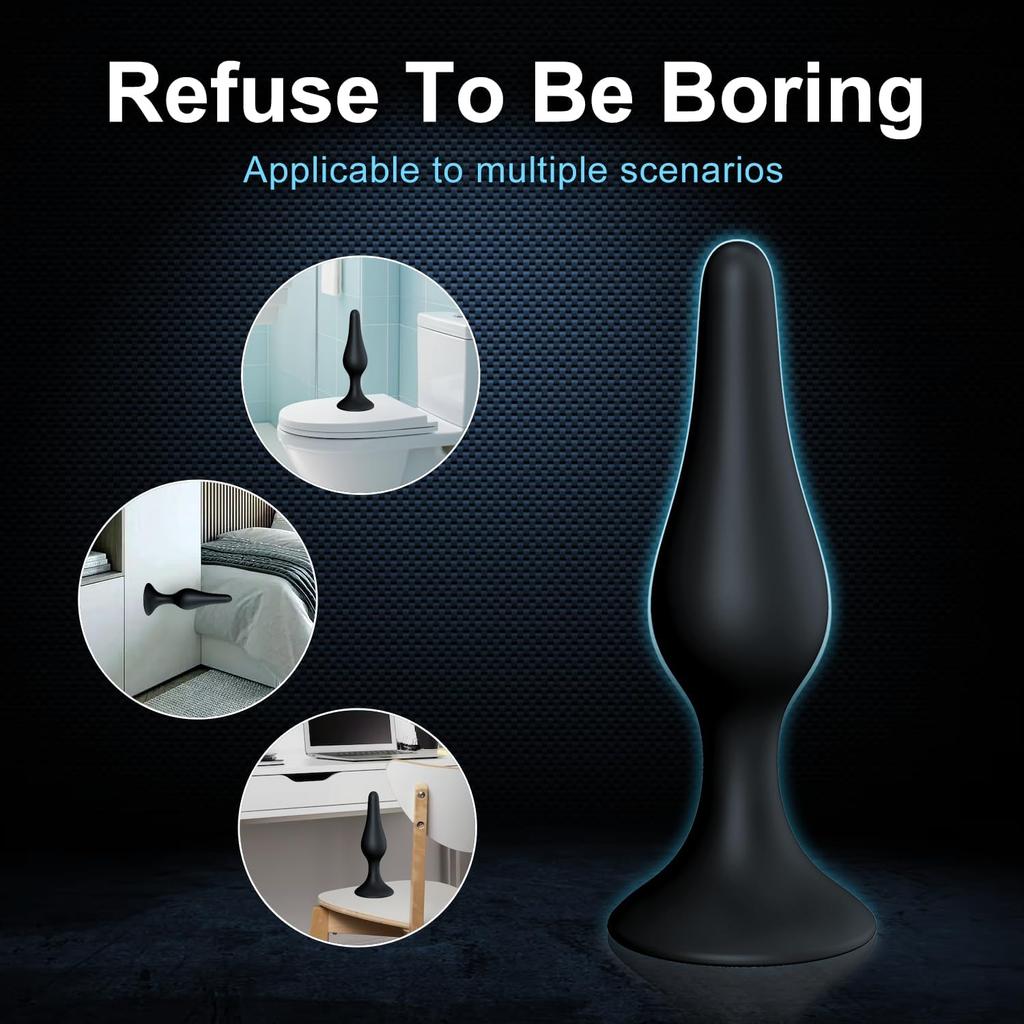 Plug anal en silicone noir, 4 tailles, jouets sexuels pour femmes, plug anal unisexe, jouets érotiques, produits sexuels pour hommes