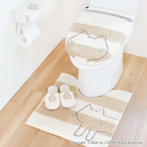 Oka (OKA) Uchineko Regular Size Litter Mat, Approx. 60 x 60 cm (White)