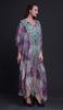 Phagun Butterflies & Leopard Animal Skin Beach Kaftan Bikini Cover Up Womena    S Maxi Dress Long