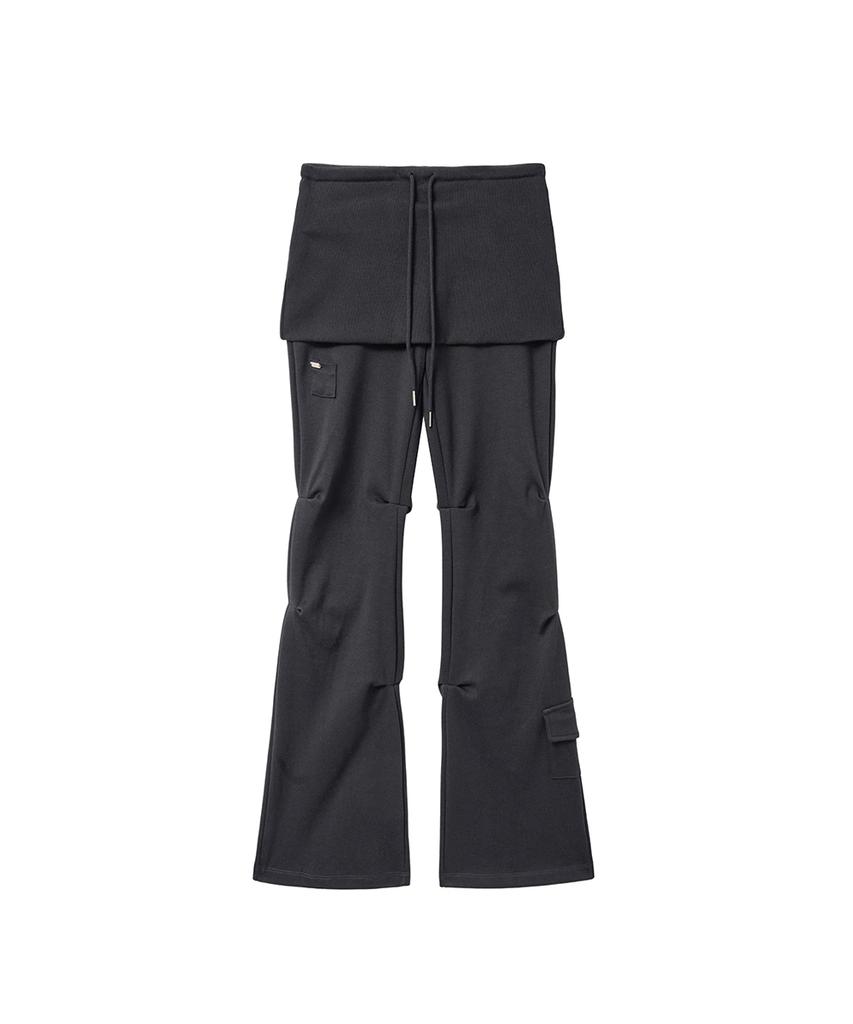 Lense Bootcut Skirt Pants Charcoal