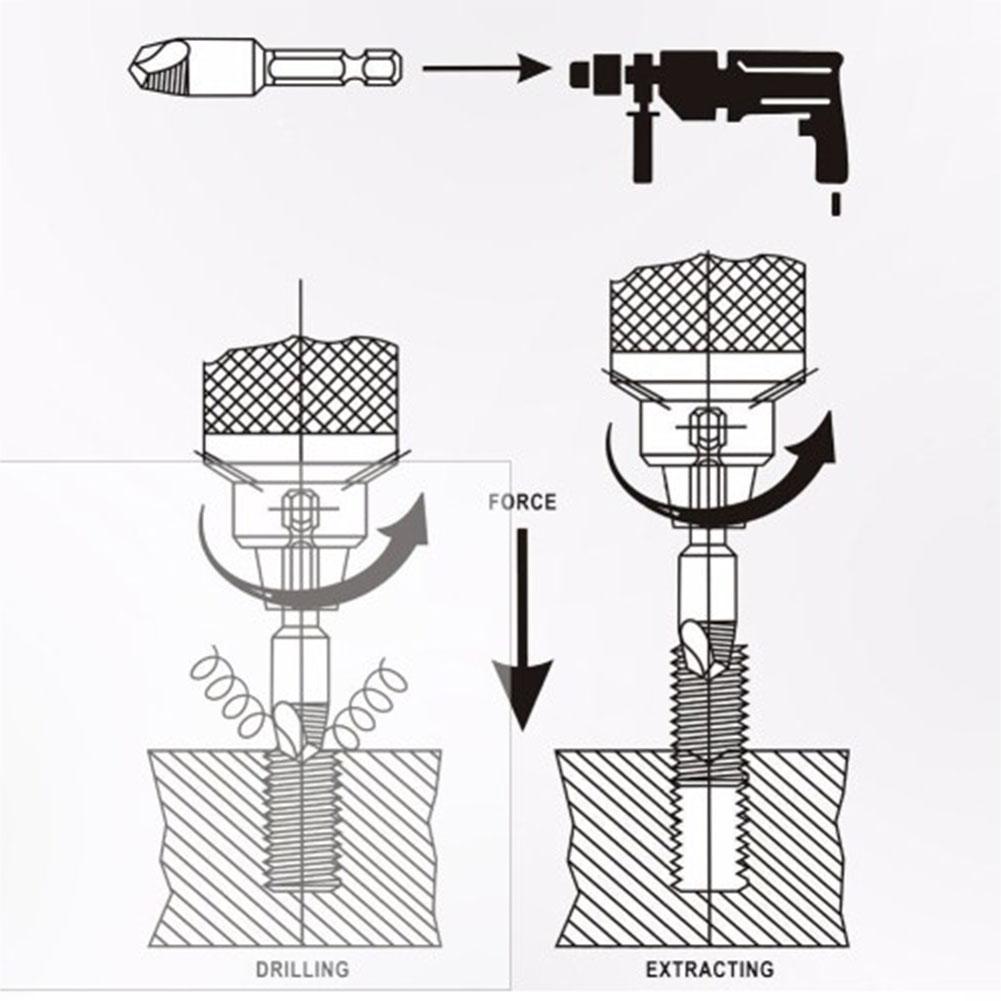4pcs Damaged Screw Extractor Drill Bits Set Broken Speed Out Easy Out Bolt Stud Stripped Screw Remover Tool