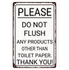 HD Tin Sign Funny Bathroom Humor Vintage Metal Wall Art Retro Toilet Decor Set