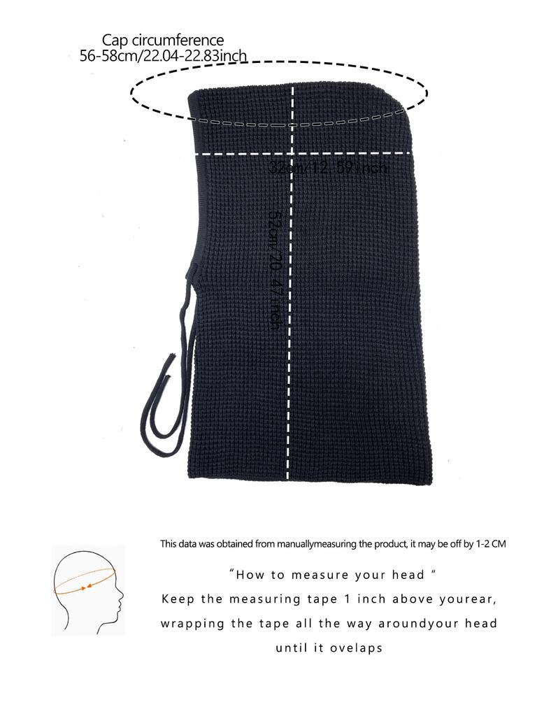 A Women Winter Beanie Hats One-Piece Knit Balaclavas Mask Neck Circle Scarf Ski Snow Hat