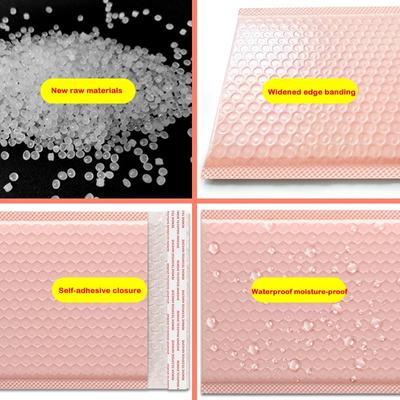 50ks Pink Poly Bubble Mailers Polstrované obálky Hromadné bubliny Podšívané Polymailer Tašky pro přepravu Balení Maile Self Seal