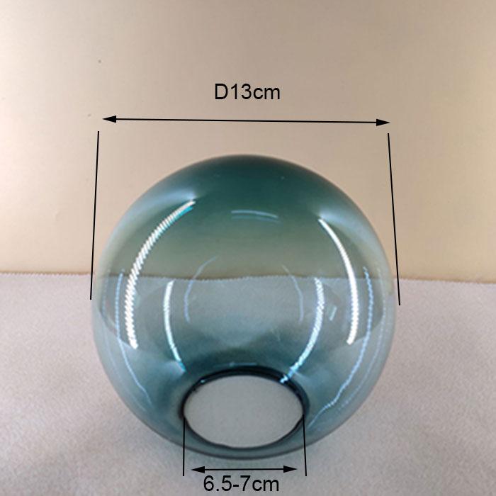 Klarer, weiß-grauer Ersatzglasschirm in verblassender Farbe für Magic Bean Kronleuchter-Pendelleuchte, grau-blaue Kugel-Lampenschirmfassung