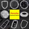 For Panamera Macan Cayman Taycan Cayenne911 918 718Air Vent Knob Diamond Decoration Crystal Interior Sticker Accessories