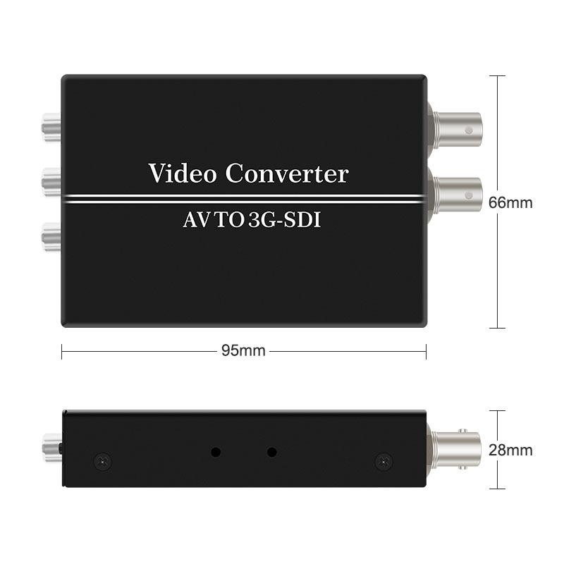 AV To SDI, Composite RCA Video + L/R Analog Stereo Audio TO HD & 3G SDI Converter for Projector