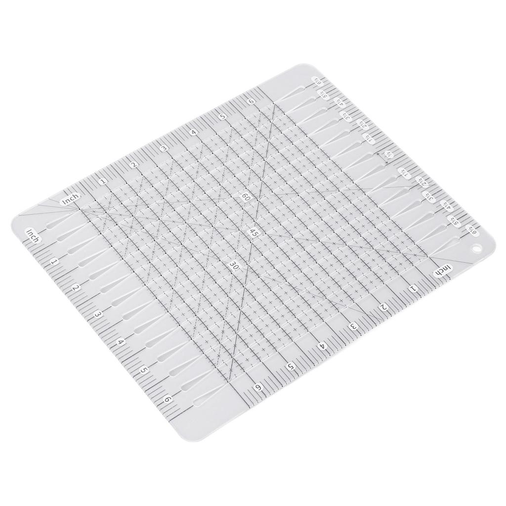 6.5x6.5in Quilting Ruler Acrylic Clear Quilting Template for Cutting Fabric Pieces Sewing Supplies
