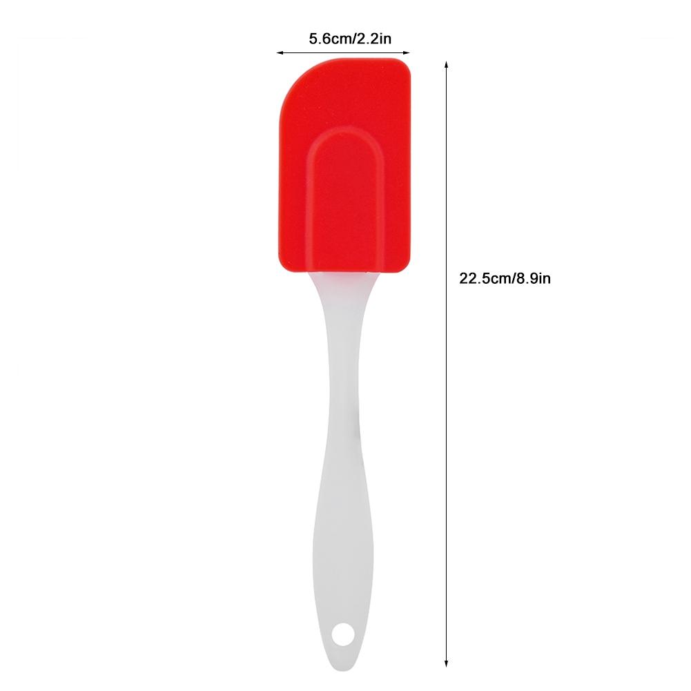 Silicone Spatulas   Cream Scraper Heat Resistant Kitchen Cake Baking Mixing Tool(Red)