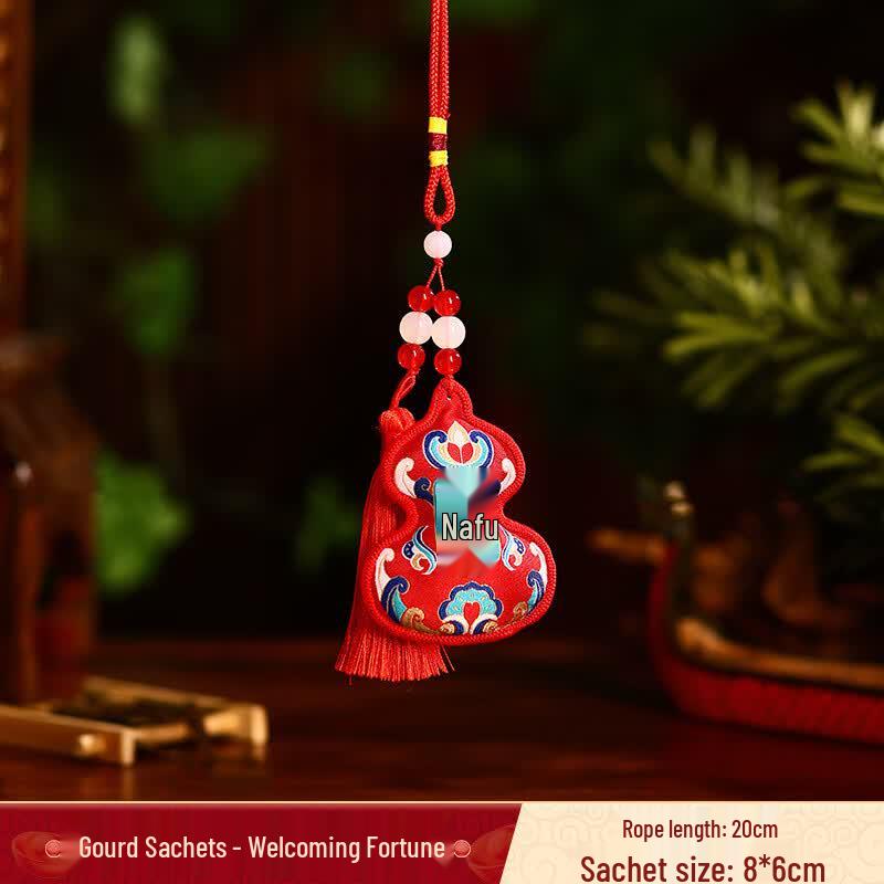 Embroidered Gourd Wormwood Sachet Pendant