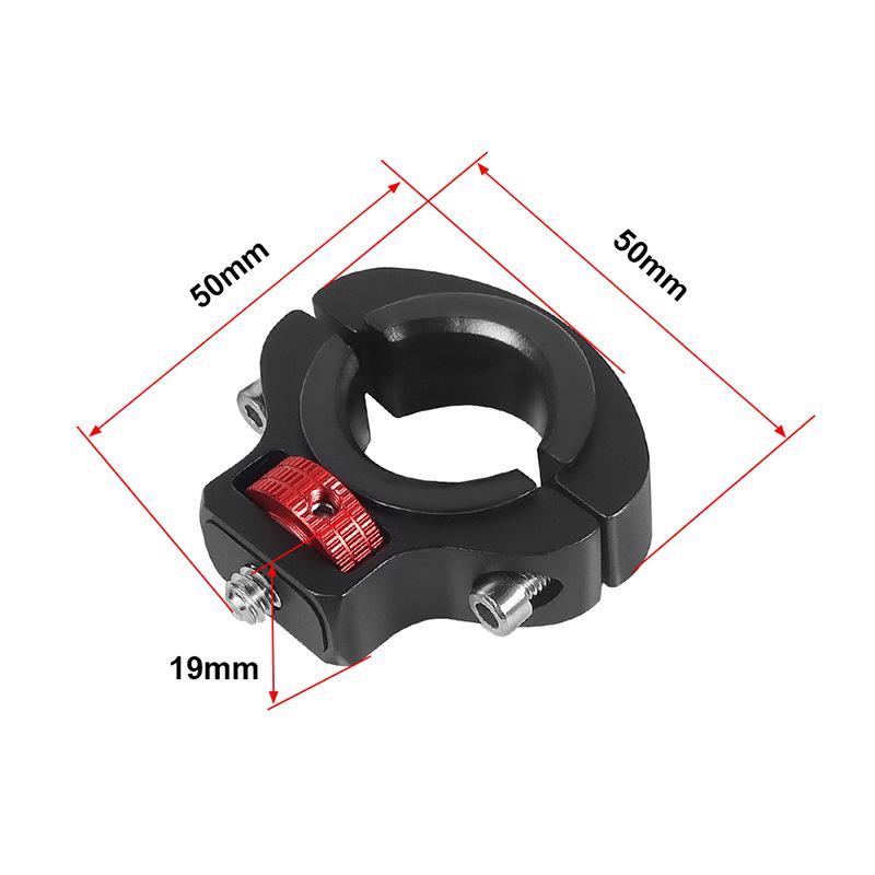 Aluminum Alloy Mount 1/4'' Screw Bicycle Bike Handlebar Clip Holder Clamp for Gopro for Insta360 ONE Action Camera Accessories